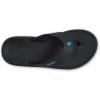 OLUKAI Ki’i Men’s Beach Sandals, Quick-Dry Flip-Flop Slides, Water Resistant & Lightweight, Compression Molded Footbed & Ultra-Soft Comfort Fit(Lava Rock/Bold Blue)