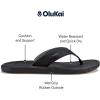 OLUKAI Ki’i Men’s Beach Sandals, Quick-Dry Flip-Flop Slides, Water Resistant & Lightweight, Compression Molded Footbed & Ultra-Soft Comfort Fit(Lava Rock/Lava Rock)