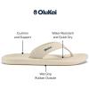OLUKAI Ki’i Men’s Beach Sandals, Quick-Dry Flip-Flop Slides, Water Resistant & Lightweight, Compression Molded Footbed & Ultra-Soft Comfort Fit(Tapa/Tapa)