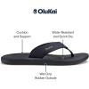 OLUKAI Ki’i Men’s Beach Sandals, Quick-Dry Flip-Flop Slides, Water Resistant & Lightweight, Compression Molded Footbed & Ultra-Soft Comfort Fit(Trench Blue/Tren)