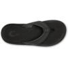 OLUKAI Men’s Akeu Beach Sandals, Water-Resistant Flip-Flops for Casual Wear, Wet Grip Rubber Outsole, All-Day Comfort & Arch Support(Black/Black)