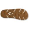 OLUKAI Men’s Akeu Beach Sandals, Water-Resistant Flip-Flops for Casual Wear, Wet Grip Rubber Outsole, All-Day Comfort & Arch Support(Mustang/Dk Java)