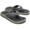 OLUKAI Men’s Akeu Beach Sandals, Water-Resistant Flip-Flops for Casual Wear, Wet Grip Rubber Outsole, All-Day Comfort & Arch Support(Rock/Rock)