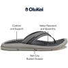 OLUKAI Men’s Akeu Beach Sandals, Water-Resistant Flip-Flops for Casual Wear, Wet Grip Rubber Outsole, All-Day Comfort & Arch Support(Rock/Rock)