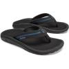 OLUKAI Ohana Palua Men’s Water Friendly Sandals, Everyday Flip Flops, Arch Support & Comfort Fit, Lightweight & Durable, Enhanced Grip & Traction(Black/Slate Blue)