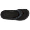 OLUKAI Ohana Palua Men’s Water Friendly Sandals, Everyday Flip Flops, Arch Support & Comfort Fit, Lightweight & Durable, Enhanced Grip & Traction(Black/Slate Blue)