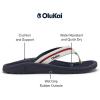 OLUKAI Ohana Palua Men’s Water Friendly Sandals, Everyday Flip Flops, Arch Support & Comfort Fit, Lightweight & Durable, Enhanced Grip & Traction(Bright White/Ame)