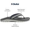 OLUKAI Ohana Palua Men’s Water Friendly Sandals, Everyday Flip Flops, Arch Support & Comfort Fit, Lightweight & Durable, Enhanced Grip & Traction(Cloud Grey/Rock)