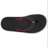 OLUKAI Ulele Men’s Beach Sandals, Water Resistant Flip Flops, Arch Support & Comfort Fit, Lightweight & Durable, Enhanced Grip & Traction(Black/Hla)