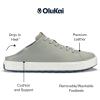OLUKAI Wai’alae Men’s Golf Shoes, Spikeless Golf Shoes, Supple Full-Grain Leather & Contoured Footbed, Waterproof & Stain-Resistant(Grey Fog/Tan)