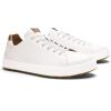 OLUKAI Wai’alae Men’s Golf Shoes, Spikeless Golf Shoes, Supple Full-Grain Leather & Contoured Footbed, Waterproof & Stain-Resistant(White/Tan)