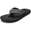 OLUKAI Ki’i Men’s Beach Sandals, Quick-Dry Flip-Flop Slides, Water Resistant & Lightweight, Compression Molded Footbed & Ultra-Soft Comfort Fit(Rock/Lava Rock)