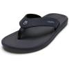 OLUKAI Ki’i Men’s Beach Sandals, Quick-Dry Flip-Flop Slides, Water Resistant & Lightweight, Compression Molded Footbed & Ultra-Soft Comfort Fit(Trench Blue/Tren)