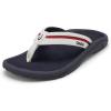 OLUKAI Ohana Palua Men’s Water Friendly Sandals, Everyday Flip Flops, Arch Support & Comfort Fit, Lightweight & Durable, Enhanced Grip & Traction(Bright White/Ame)