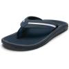 OLUKAI Ohana Palua Men’s Water Friendly Sandals, Everyday Flip Flops, Arch Support & Comfort Fit, Lightweight & Durable, Enhanced Grip & Traction(Mood Indigo/Pale Ocean)