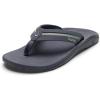 OLUKAI Ohana Palua Men’s Water Friendly Sandals, Everyday Flip Flops, Arch Support & Comfort Fit, Lightweight & Durable, Enhanced Grip & Traction(Tradewind Grey/Seagreen)