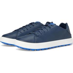 OLUKAI Wai’alae Men’s Golf Shoes, Spikeless Golf Shoes, Supple Full-Grain Leather & Contoured Footbed, Waterproof & Stain-Resistant(Mood Indigo/Blossom)