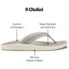 OLUKAI Ulele Women’s Beach Sandals, Water-Resistant Flip-Flops, Arch Support & Comfort Fit, Lightweight With Enhanced Grip & Traction(Ash/Ash)