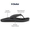 OLUKAI Ulele Women’s Beach Sandals, Water-Resistant Flip-Flops, Arch Support & Comfort Fit, Lightweight With Enhanced Grip & Traction(Black/Black)