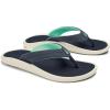 OLUKAI Ulele Women’s Beach Sandals, Water-Resistant Flip-Flops, Arch Support & Comfort Fit, Lightweight With Enhanced Grip & Traction(Trench Blue/Trench Blue)