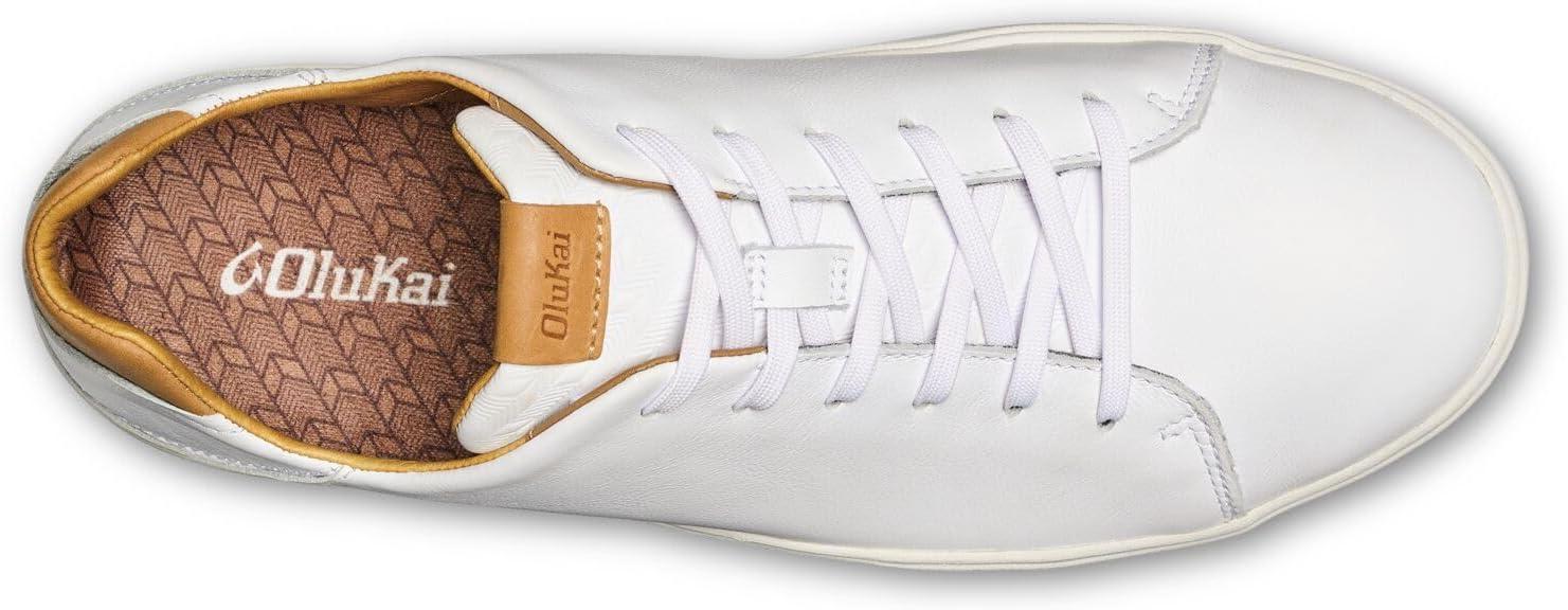 image:imageOLUKAI Laeahi Li Ili Mens Waterproof Leather Sneaker Versatile amp Casual Everyday Shoe AllDay Comfort amp Support Enhanced Grip amp TractionBright WhiteBright White
