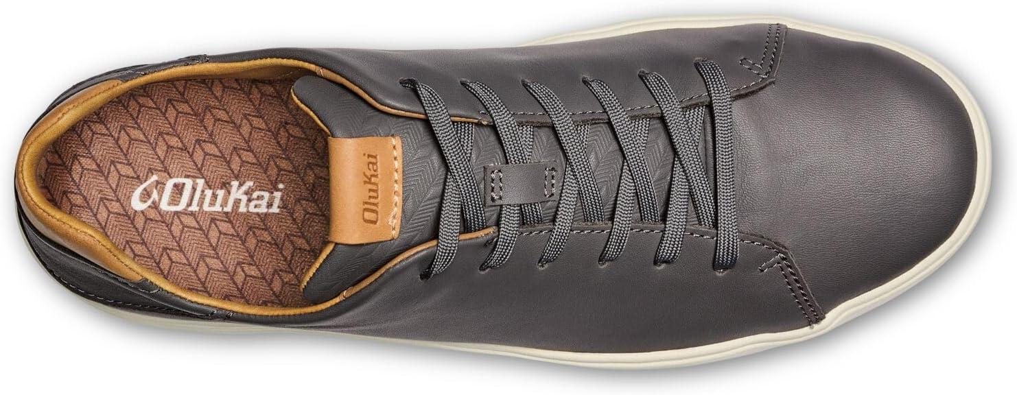 image:imageOLUKAI Laeahi Li Ili Mens Waterproof Leather Sneaker Versatile amp Casual Everyday Shoe AllDay Comfort amp Support Enhanced Grip amp TractionStoneStone