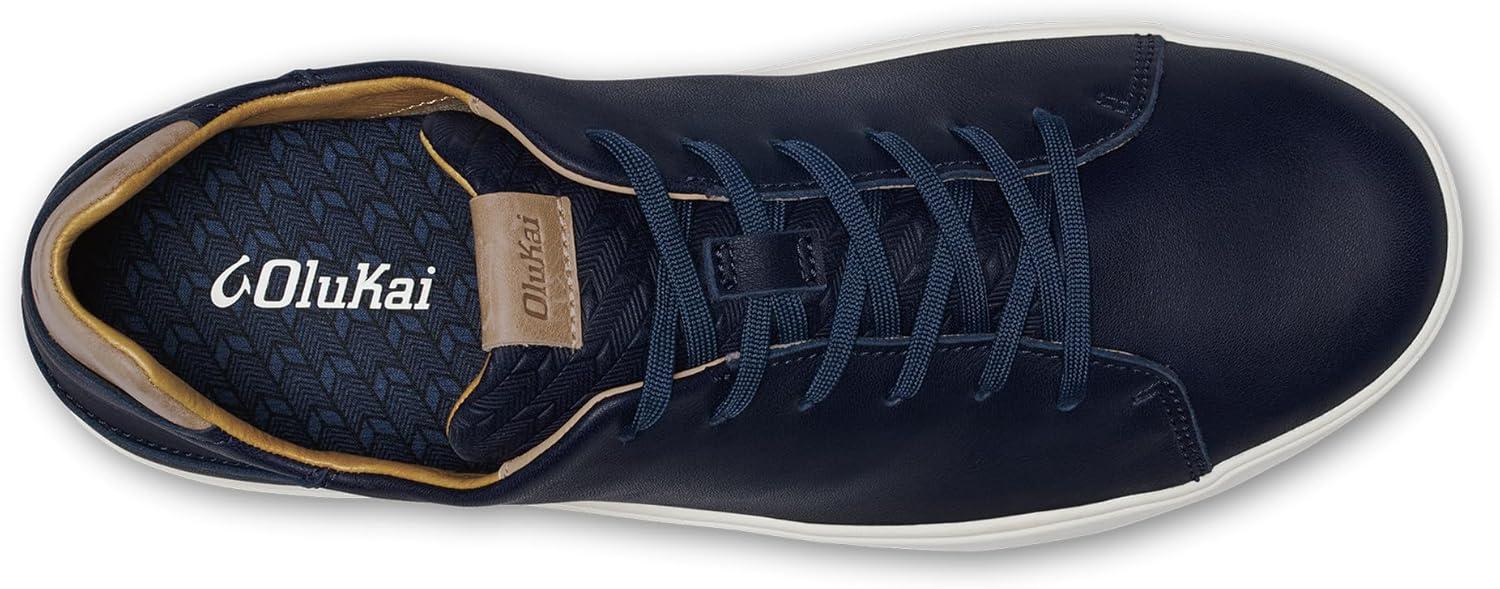 image:imageOLUKAI Laeahi Li Ili Mens Waterproof Leather Sneaker Versatile amp Casual Everyday Shoe AllDay Comfort amp Support Enhanced Grip amp TractionTrench BlueTrench Blue