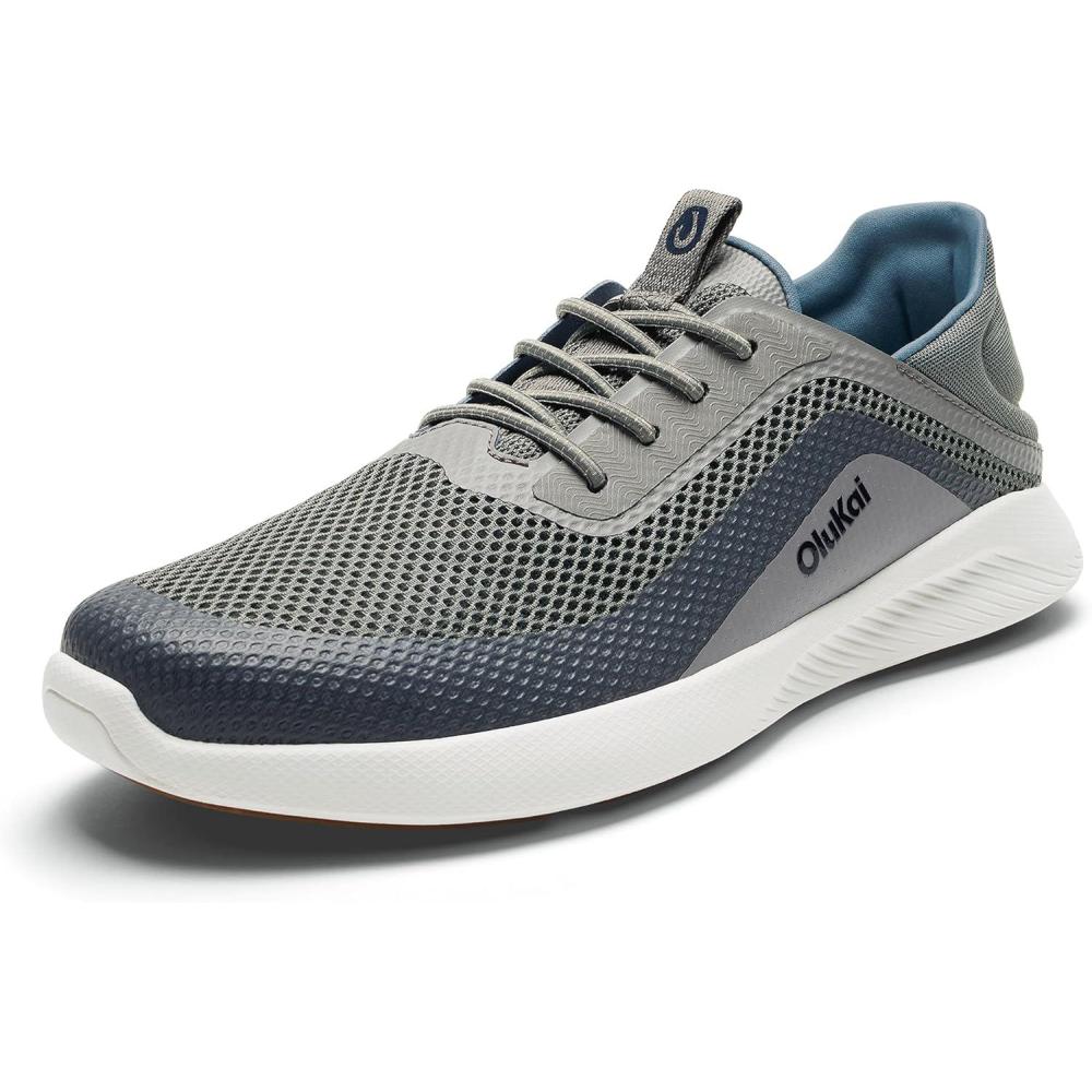 image:imageOLUKAI Kialoa Mens Water Friendly SlipOn Sneakers Breathable Walking Shoes with Wet Grip Lightweight amp Comfortable Casual Shoe for EverydayCharcoalSharkskin