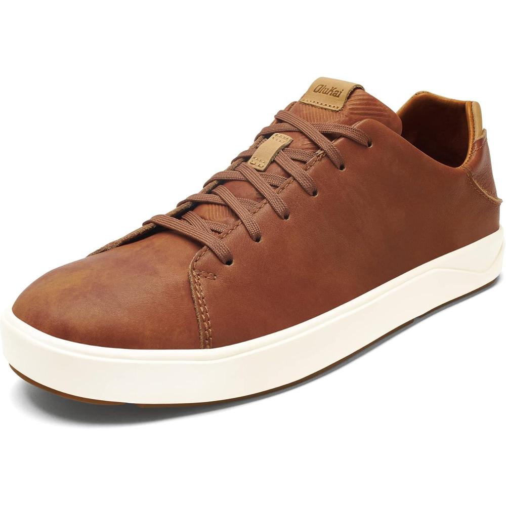 image:imageOLUKAI Laeahi Li Ili Mens Waterproof Leather Sneaker Versatile amp Casual Everyday Shoe AllDay Comfort amp Support Enhanced Grip amp TractionFoxFox
