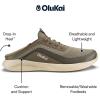 OLUKAI Kialoa Men’s Water Friendly Slip-On Sneakers, Breathable Walking Shoes with Wet Grip, Lightweight & Comfortable Casual Shoe for Everyday(Clay/Mustang)