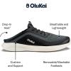 OLUKAI Kialoa Men’s Water Friendly Slip-On Sneakers, Breathable Walking Shoes with Wet Grip, Lightweight & Comfortable Casual Shoe for Everyday(Dark Shadow/Lava Rock)