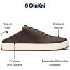 OLUKAI Lae’ahi Li ‘Ili Men’s Waterproof Leather Sneaker, Versatile & Casual Everyday Shoe, All-Day Comfort & Support, Enhanced Grip & Traction(Dk Java/Dk Java)