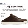 OLUKAI Lae’ahi Li ‘Ili Men’s Waterproof Leather Sneaker, Versatile & Casual Everyday Shoe, All-Day Comfort & Support, Enhanced Grip & Traction(Dk Wood/Dk Wood)