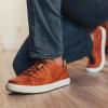 OLUKAI Lae’ahi Li ‘Ili Men’s Waterproof Leather Sneaker, Versatile & Casual Everyday Shoe, All-Day Comfort & Support, Enhanced Grip & Traction(Fox/Fox)