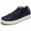 OLUKAI Lae’ahi Li ‘Ili Men’s Waterproof Leather Sneaker, Versatile & Casual Everyday Shoe, All-Day Comfort & Support, Enhanced Grip & Traction(Trench Blue/Trench Blue)