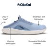 OLUKAI Kialoa Women’s Water Friendly Slip-On Sneakers, Breathable Walking Shoes with Wet Grip, Lightweight & Comfortable Casual Shoe for Everyday(Lanai Breeze/Ocean Fog)