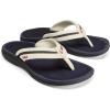 OLUKAI Ohana Palua Women’s Beach Sandals, Water Resistant Flip Flops, Arch Support & Comfort Fit, Lightweight & Durable, Enhanced Grip & Traction, White Sand/Americana, 9(White Sand/Americana)