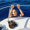 OLUKAI Southshore Women’s Everyday Leather Sandals, Full-Grain Leather, Non-Marking Rubber Traction Pads & Compression Molded Footbed(Dark Java/Dark Java)