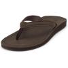 OLUKAI Southshore Women’s Everyday Leather Sandals, Full-Grain Leather, Non-Marking Rubber Traction Pads & Compression Molded Footbed(Dark Java/Dark Java)