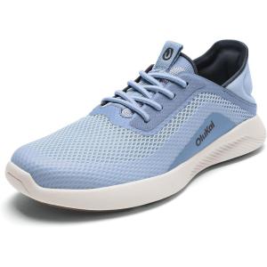 OLUKAI Kialoa Women’s Water Friendly Slip-On Sneakers, Breathable Walking Shoes with Wet Grip, Lightweight & Comfortable Casual Shoe for Everyday(Lanai Breeze/Ocean Fog)