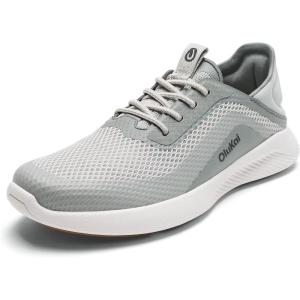OLUKAI Kialoa Women’s Water Friendly Slip-On Sneakers, Breathable Walking Shoes with Wet Grip, Lightweight & Comfortable Casual Shoe for Everyday(Sterling/Poi)