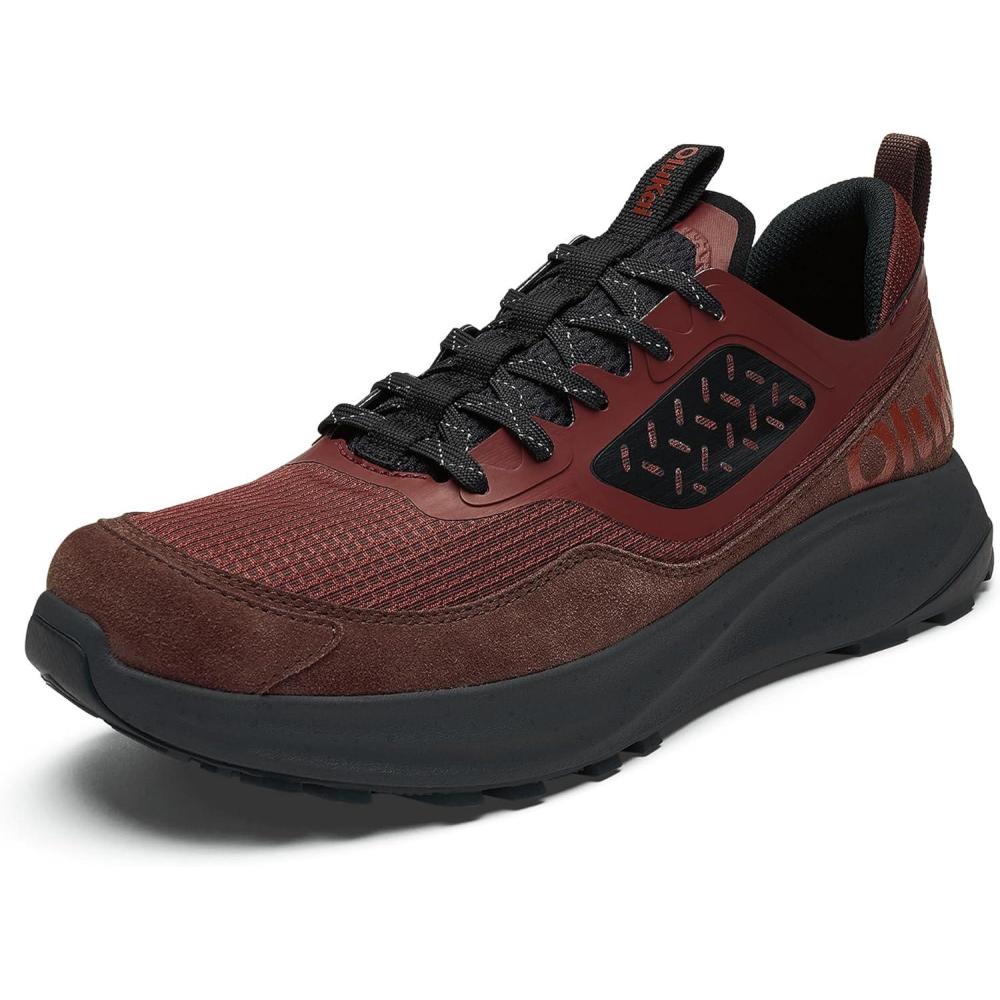 image:imageOLUKAI Makiki Mens AllTerrain Athletic Shoes Durable Sneakers for Versatile Wear Lightweight amp Breathable AllDay Comfort amp WearRed ClayCarob