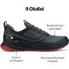 OLUKAI Makiki Men’s All-Terrain Athletic Shoes, Durable Sneakers for Versatile Wear, Lightweight & Breathable, All-Day Comfort & Wear(Lava Rock/Hla)
