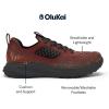 OLUKAI Makiki Men’s All-Terrain Athletic Shoes, Durable Sneakers for Versatile Wear, Lightweight & Breathable, All-Day Comfort & Wear(Red Clay/Carob)